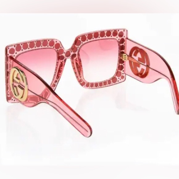 GUCCI SQUARE-FRAME ACETATE SUNGLASSES GG0145S-001 AS SEEN ON RHIANNA - Picture 3 of 8